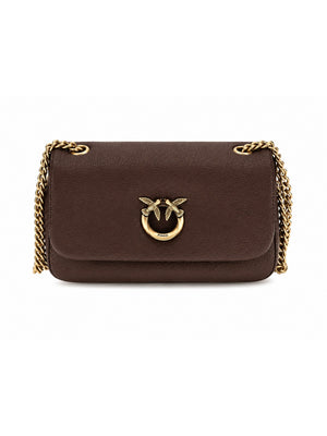 Pinko Borsa Donna Click Soft Horizontal Chain MN Castano Intenso Antique Gold 107038A3CX-L88Q