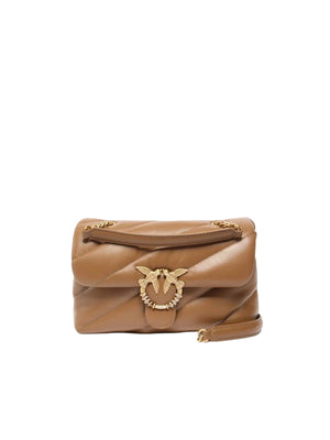 Pinko Borsa Donna Love Puff Classic New Buckle Cognac Antique Gold 107057A0F2-M37Q