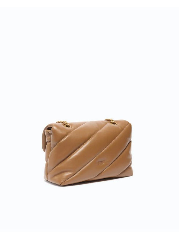 Pinko Borsa Donna Love Puff Classic New Buckle Cognac Antique Gold 107057A0F2-M37Q