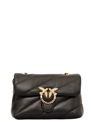 Pinko Borsa Donna Love Puff Classic New Buckle Nero Antique Gold 107057A0F2-Z99Q