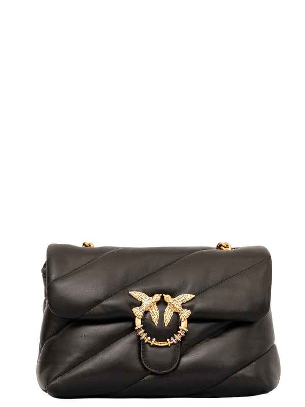 Pinko Borsa Donna Love Puff Classic New Buckle Nero Antique Gold 107057A0F2-Z99Q