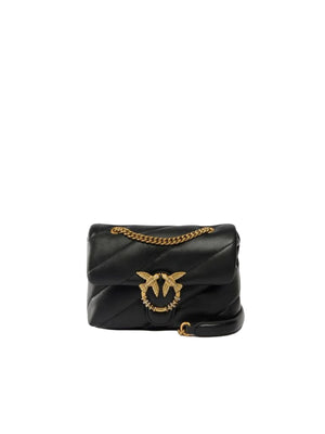 Pinko Borsa Donna Love Puff Mini New Buckle Nero Antique Gold 107058A0F2-Z99Q