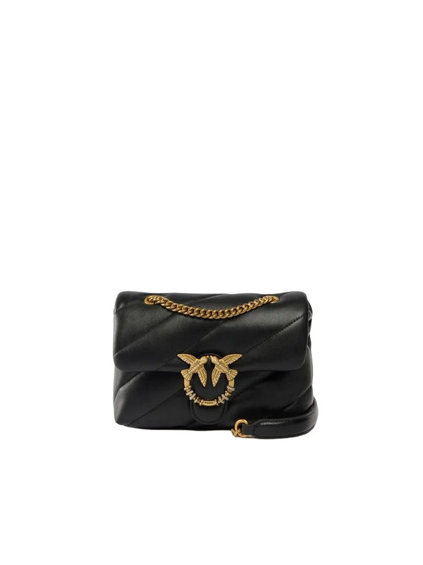 Pinko Borsa Donna Love Puff Mini New Buckle Nero Antique Gold 107058A0F2-Z99Q