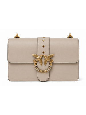 Pinko Borsa Love One Classic New Buckle Donna Marrone Marasca Antique Gold 107070A0F1-M12Q