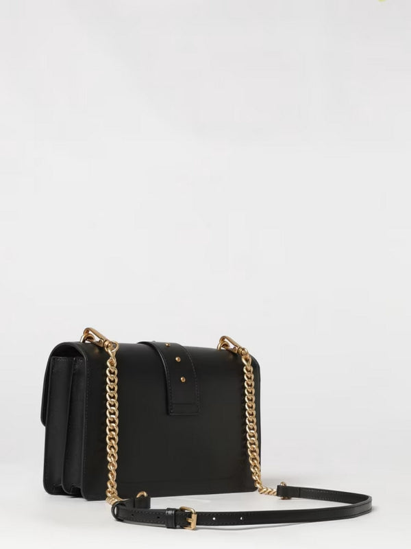 Pinko Borsa Love One Classic New Buckle Donna Nera Antique Gold 107070A0F1-Z99Q