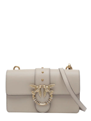 Pinko Borsa Love One Mini New Buckle Donna Beige Grigio Fumo Antique Gold 107071A0F1-C50Q