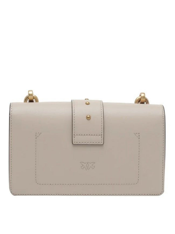 Pinko Borsa Love One Mini New Buckle Donna Beige Grigio Fumo Antique Gold 107071A0F1-C50Q