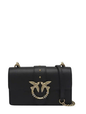 Pinko Borsa Love One Mini New Buckle Donna Nera Antique Gold 107071A0F1-Z99Q