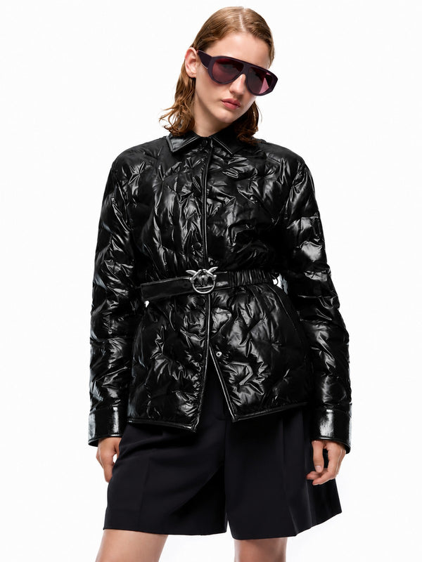 Pinko Giubbotto Dipladenia Imbottito Donna Nero Limousine 107163A3FI-Z99