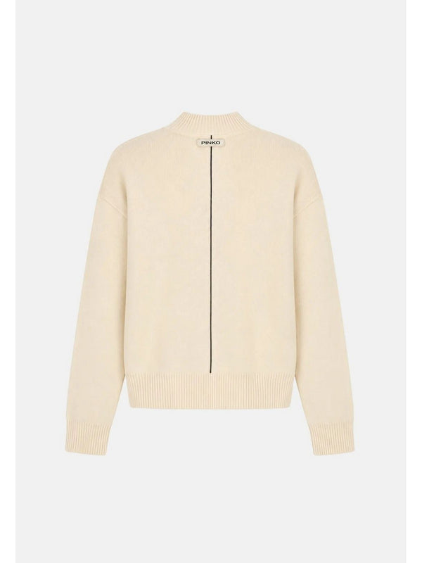 Pinko Maglia Sparta Donna 90% Lana 10% Cashmere Beige Rugiada Gelata 107205A3G1-C15