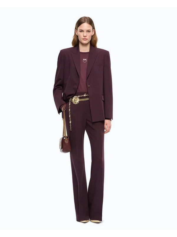 Pinko Pantalone Petalo Fluido Donna Bordeaux Scuro 107214A18E-RR7