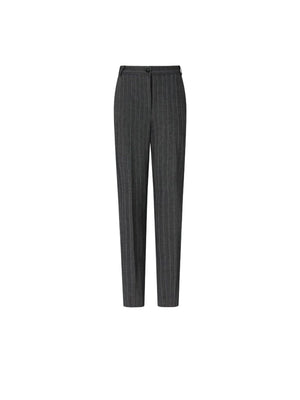 Pinko Pantalone Donna Pleione Gessato in Misto Lana Grigio/Rosa 107264A3FF-IN4