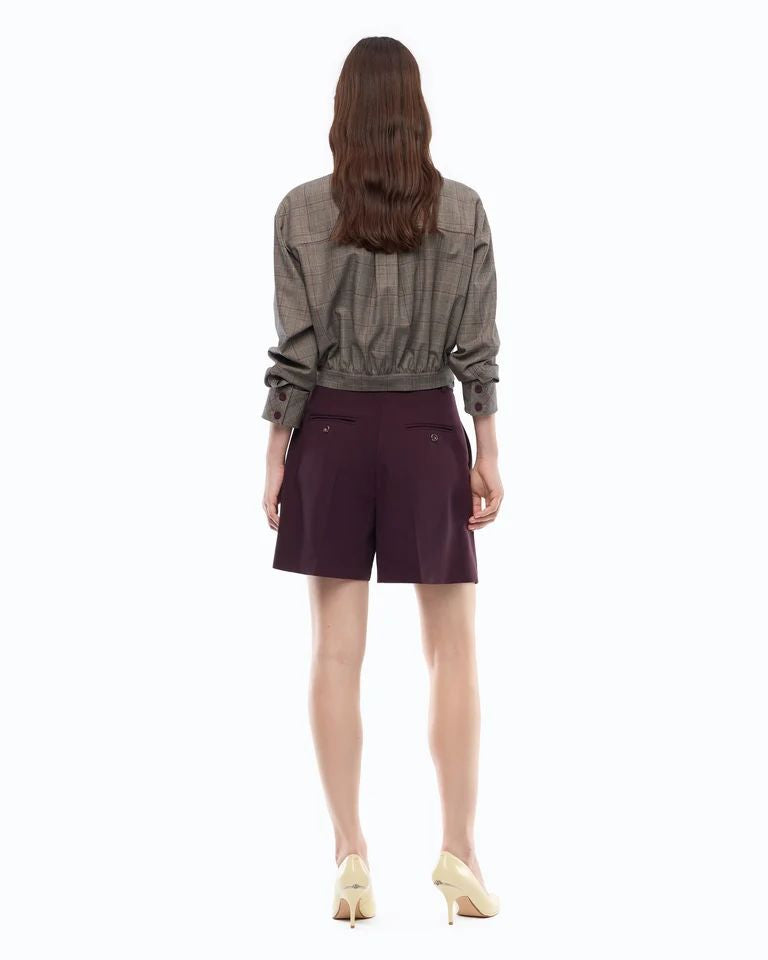 Pinko Shetana Shorts Donna Sartoriali Fluidi Bordeaux Scuro 107289A18E-RR7