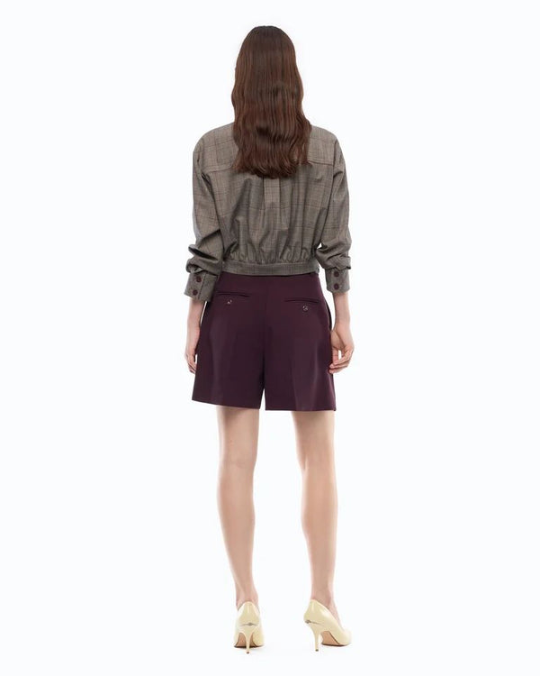 Pinko Shetana Shorts Donna Sartoriali Fluidi Bordeaux Scuro 107289A18E-RR7