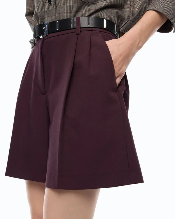 Pinko Shetana Shorts Donna Sartoriali Fluidi Bordeaux Scuro 107289A18E-RR7