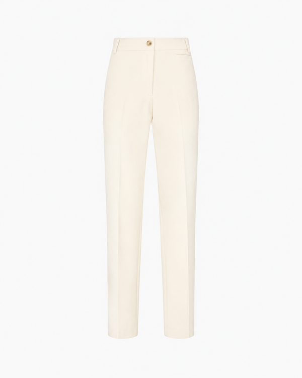 Pinko Protea Pantalone Donna in Crêpe Bianco Gelato Vaniglia 107415A3DA-Z00