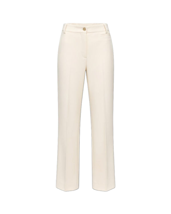 Pinko Protea Pantalone Donna in Crêpe Bianco Gelato Vaniglia 107415A3DA-Z00