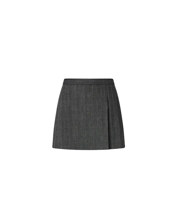 Pinko Giunco Minigonna Donna Gessata in Misto Lana Grigio/Rosa 107416A3FF-IN4