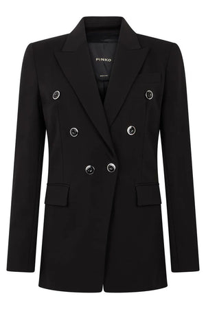 Pinko Hibiscus Blazer Donna Doppiopetto Nero Limousine 107438A3AH-Z99