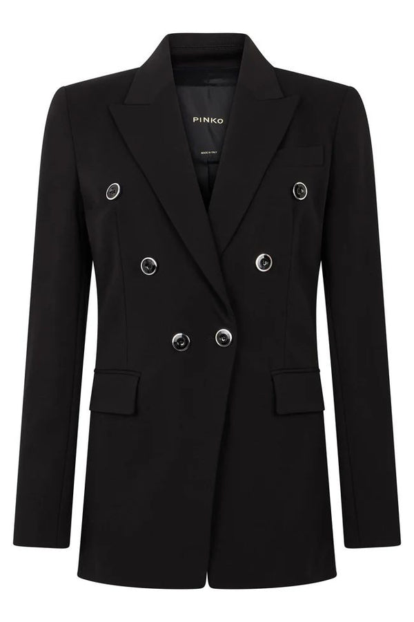 Pinko Hibiscus Blazer Donna Doppiopetto Nero Limousine 107438A3AH-Z99