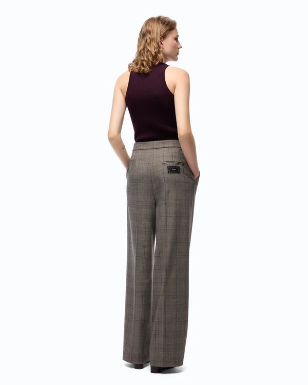 Pinko Plumeria Pantalone Donna Palazzo Misto Lana Beige Bordeaux Nero 107476A3FF-CYZ