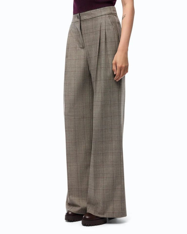 Pinko Plumeria Pantalone Donna Palazzo Misto Lana Beige Bordeaux Nero 107476A3FF-CYZ