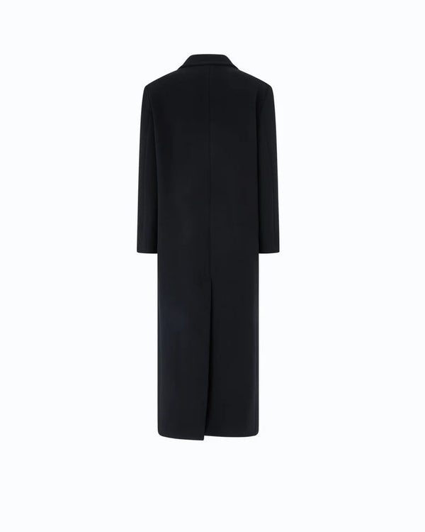 Pinko Covent Cappotto Donna Lungo Doppiopetto Misto Lana Nero Limousine 107487A3FG-Z99