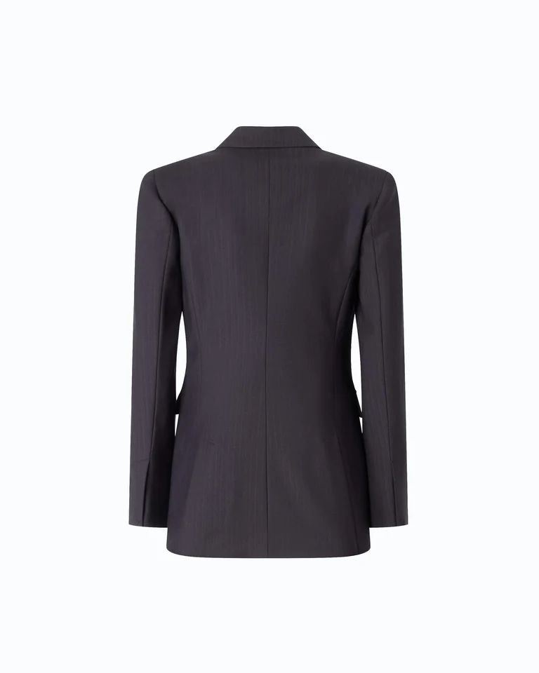 Pinko New Amalfi Giacca Donna Doppiopetto Misto Lana Blu Marino Cupo 107513A3IF-G03