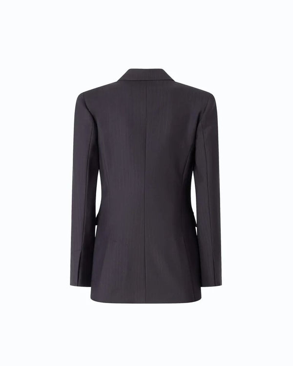 Pinko New Amalfi Giacca Donna Doppiopetto Misto Lana Blu Marino Cupo 107513A3IF-G03