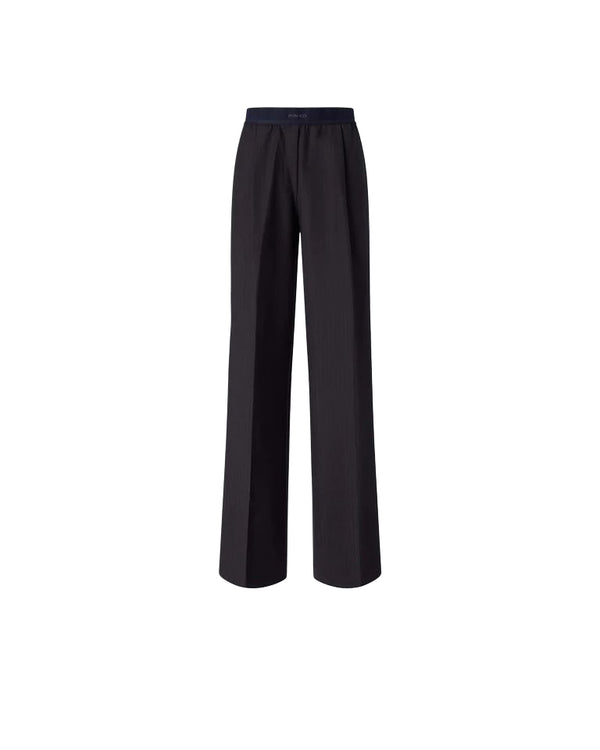 Pinko Phaius Pantalone a Palazzo Donna in Misto Lana Blu Marino Cupo 107560A3IF-G03