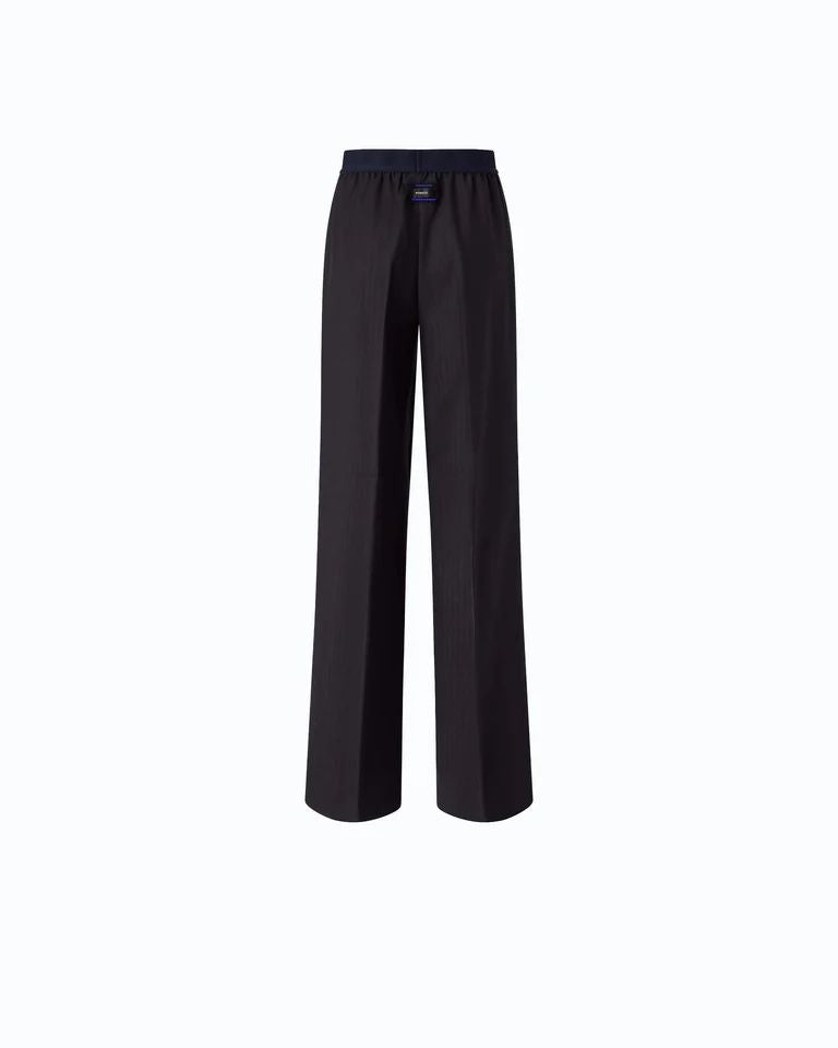Pinko Phaius Pantalone a Palazzo Donna in Misto Lana Blu Marino Cupo 107560A3IF-G03