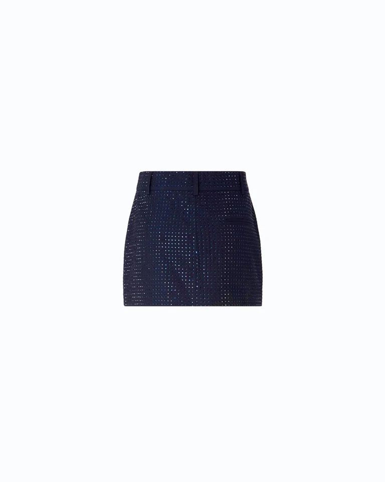 Pinko Soave Gonna Donna Tinto Filo Blu Iride con Strass 107674A3M0-G56