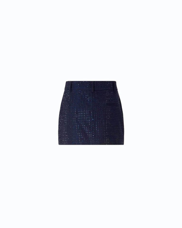 Pinko Soave Gonna Donna Tinto Filo Blu Iride con Strass 107674A3M0-G56