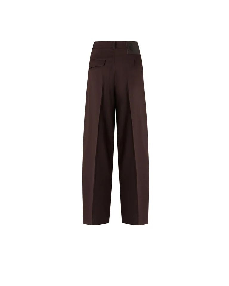 Pinko Balbino Pantalone Donna in Misto Lana Marrone Oltre Buio 107712A3MS-M04