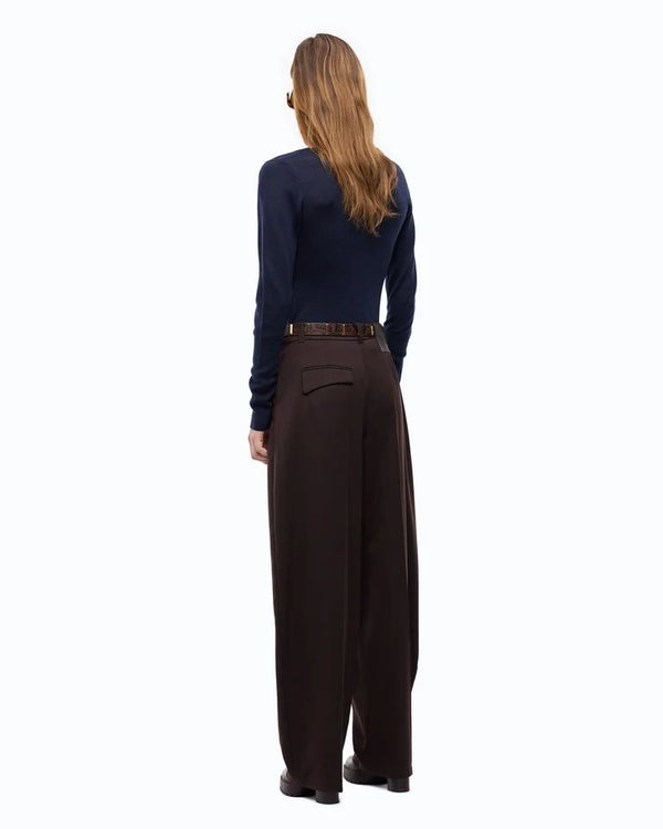Pinko Balbino Pantalone Donna in Misto Lana Marrone Oltre Buio 107712A3MS-M04