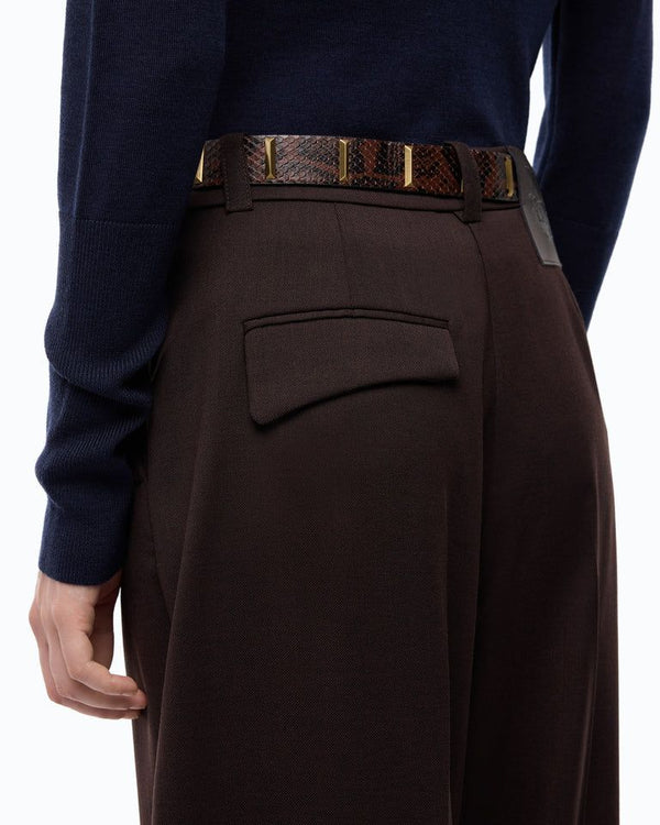 Pinko Balbino Pantalone Donna in Misto Lana Marrone Oltre Buio 107712A3MS-M04