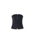 Pinko Cannubi Top Bustier Donna in Misto Lana Blu Marino Cupo 107717A3MS-G03