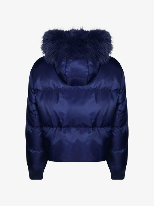 Pinko Piastraia Piumino Donna in Raso Tecnico Blu Giacca Marinara 107725A2OI-F92
