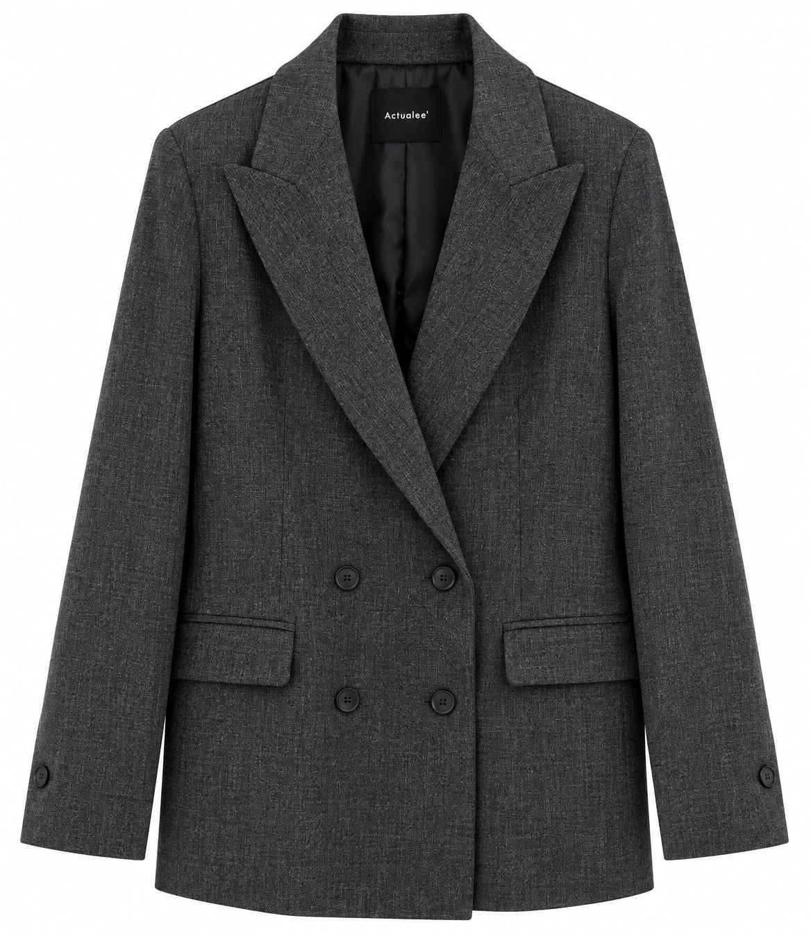 Actualee | Giacca Blazer Doppiopetto Donna | Grigio Antracite | GI1084-DQ150