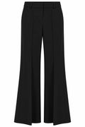 Actualee Pantalone Donna Nero a Palazzo con Gamba Ampia  PA3058-PA012/1