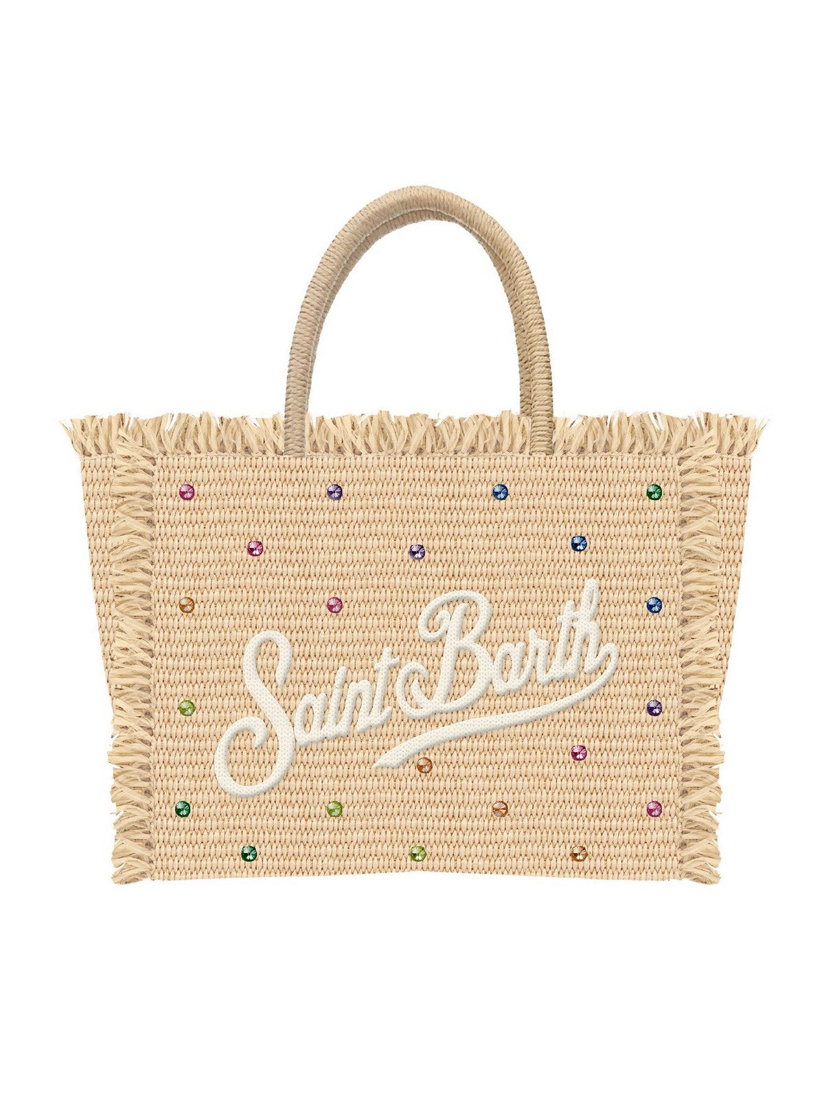Mc2 Saint Barth Hand Bag With Strap Colette Straw N Strass Multi 10 Emb - Col0017