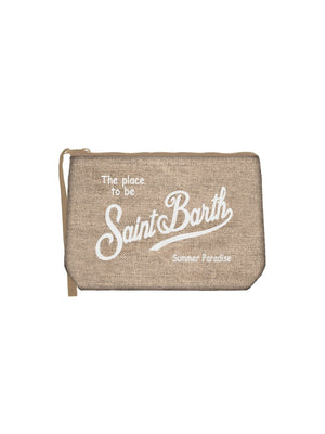 Mc2 Saint Barth Pochette Aline Linen Linen 11 Beige - Ali0004