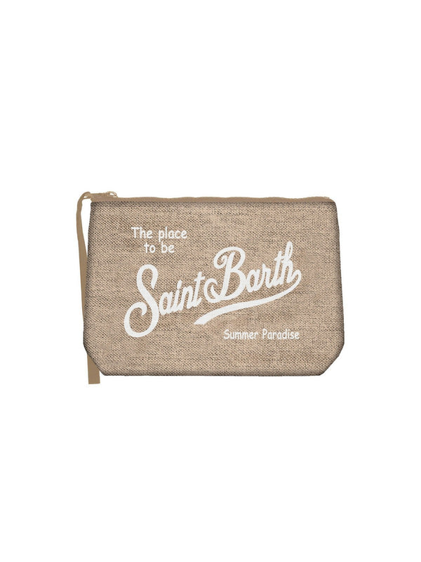 Mc2 Saint Barth Pochette Aline Linen Linen 11 Beige - Ali0004