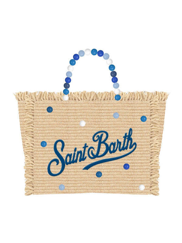 Mc2 Saint Barth Hand Bag With Strap Colette Straw N Wood Beads 3161 Emb - Col0017