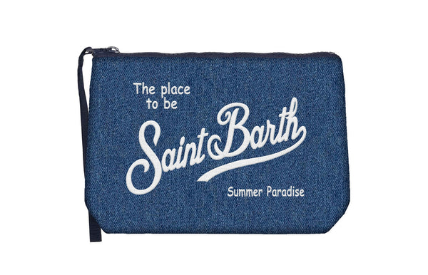 Mc2 Saint Barth Pochette Aline Denim Denim Emb - Ali0007
