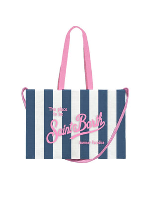 Mc2 Saint Barth Shoulder Bag Essential Bag N Canvas Stripes Pop V 6121 - Ebagn007