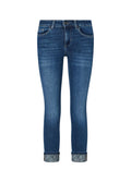 Liu Jo Jeans Monroe Bottom Up Donna Blu Denim con Dettagli Sparkling UF6006D0305-79077