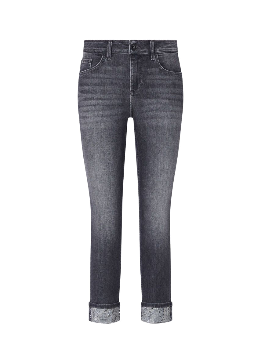 Liu Jo Jeans Monroe Bottom Up Donna Grigio Denim con Dettagli Sparkling UF6006D0305-87506