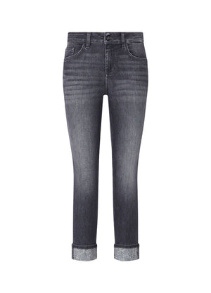 Liu Jo Jeans Monroe Bottom Up Donna Grigio Denim con Dettagli Sparkling UF6006D0305-87506