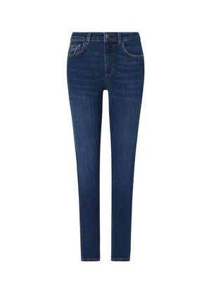Liu Jo Jeans Skinny Donna B.UP Divine Vita Alta Denim Blu Used con Applicazioni UF6013D0356-79087